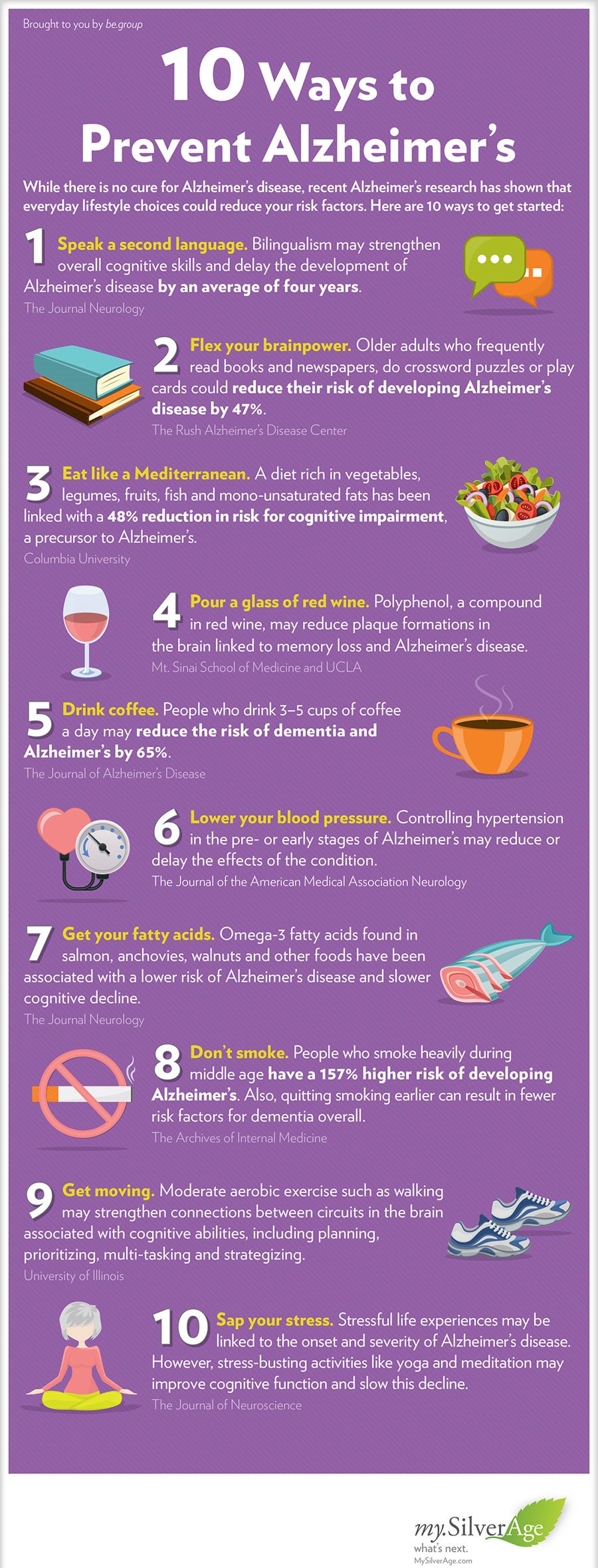 10 Ways To Prevent Alzheimers Infographic