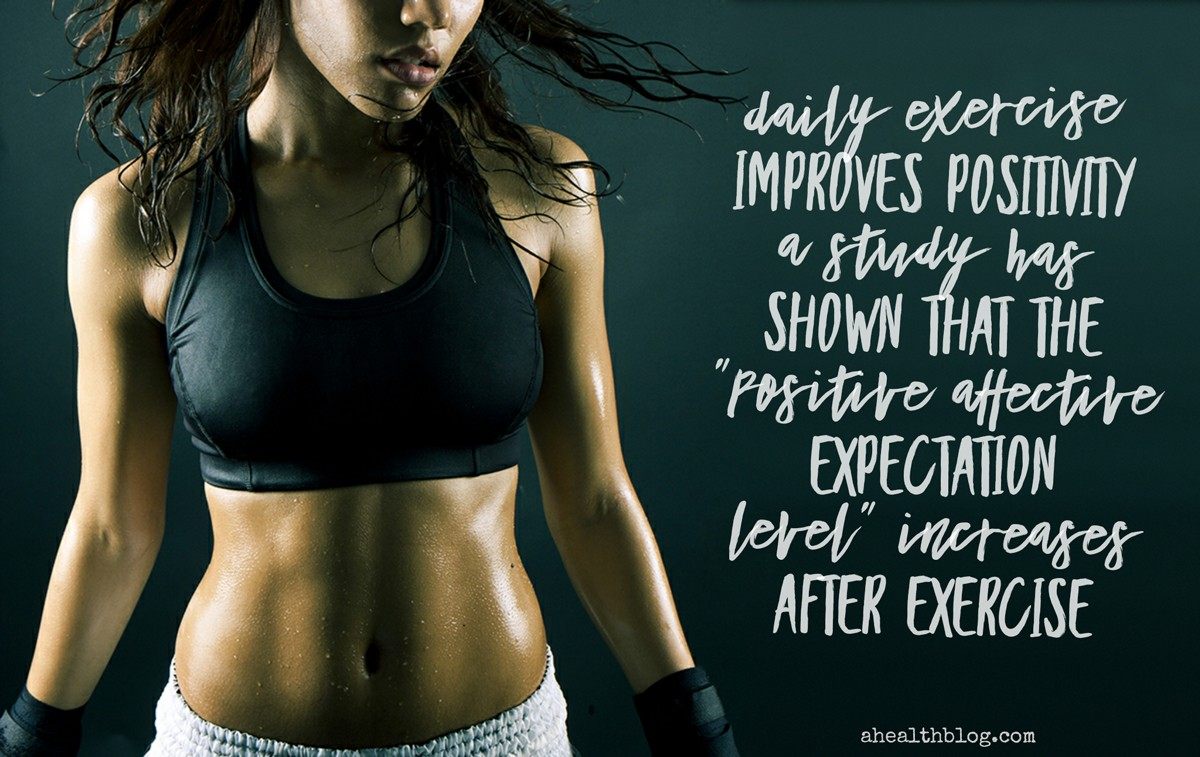 Daily exercise improves positivity