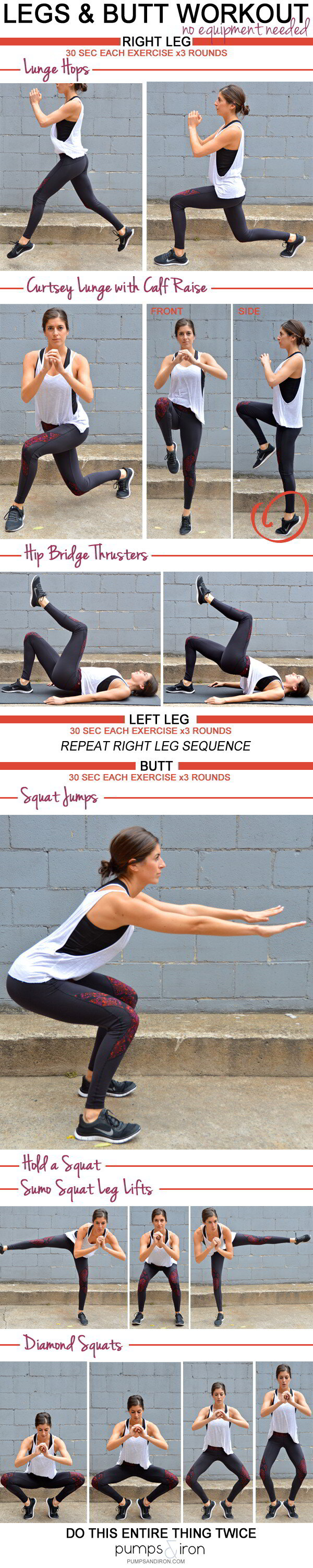 Legs & Butt Bodyweight Workout