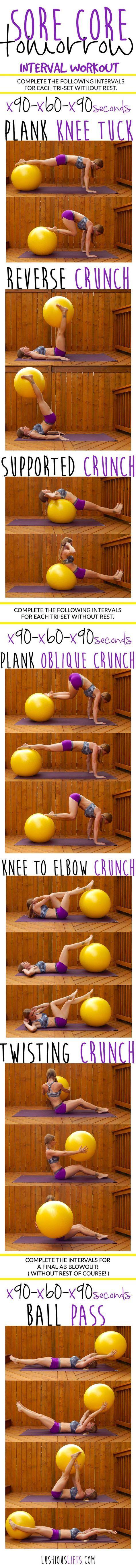 Stability Ball Core Interval Workout