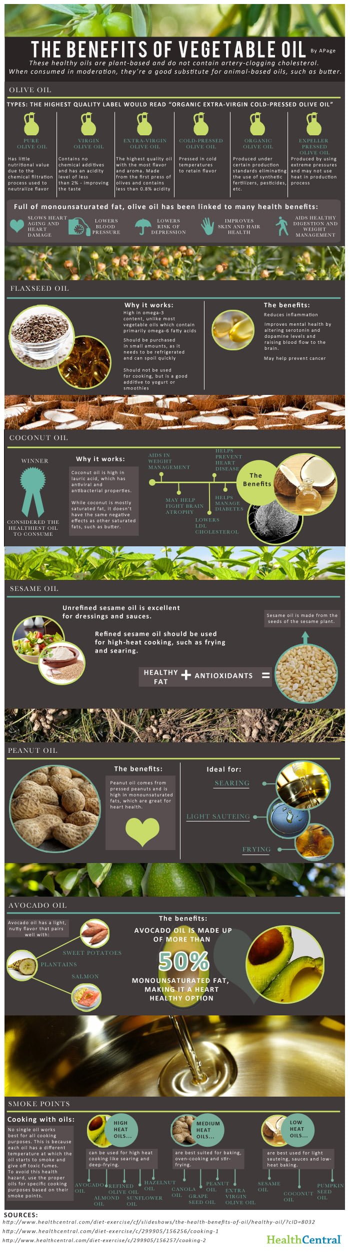 The Benefits of Vegetable Oil Infographic