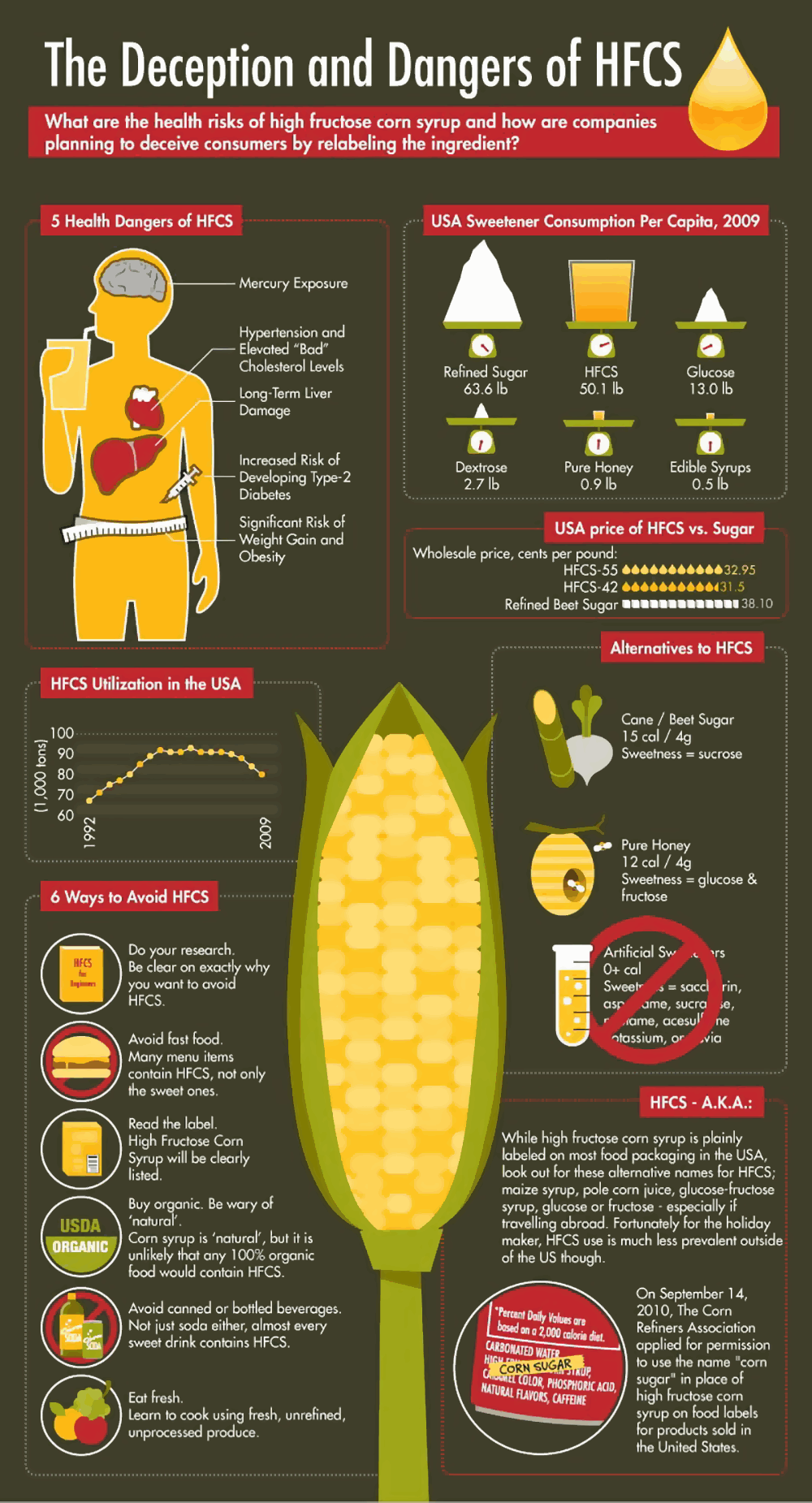 The Dangers of High Fructose Corn Syrup Infographic