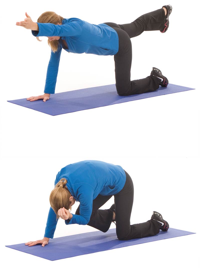 Extended Table to Abdominal Crunch