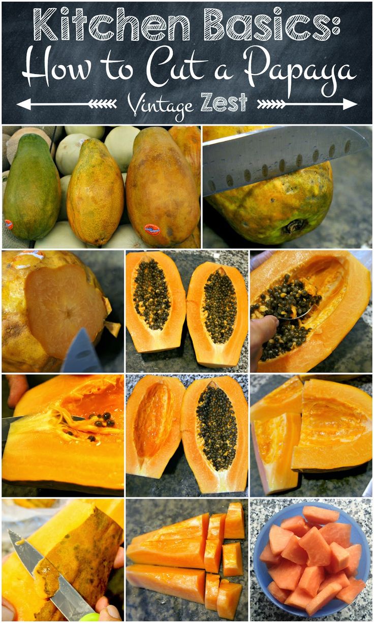  how to cut a papaya